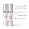 Glimmer Goddess Organic Vitamin C Glow Duo – 20% Vitamin C Serum and Peptide Eye Serum set on a clean background