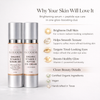 Glimmer Goddess Organic Vitamin C Serum and Peptide Eye Serum duo for dark spots and under-eye puffiness