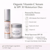 Organic Vitamin C Serum and SPF 30 Moisturizer Duo packaging