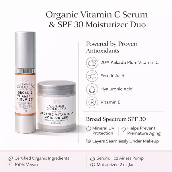 Organic Vitamin C Serum and SPF 30 Moisturizer Duo packaging
