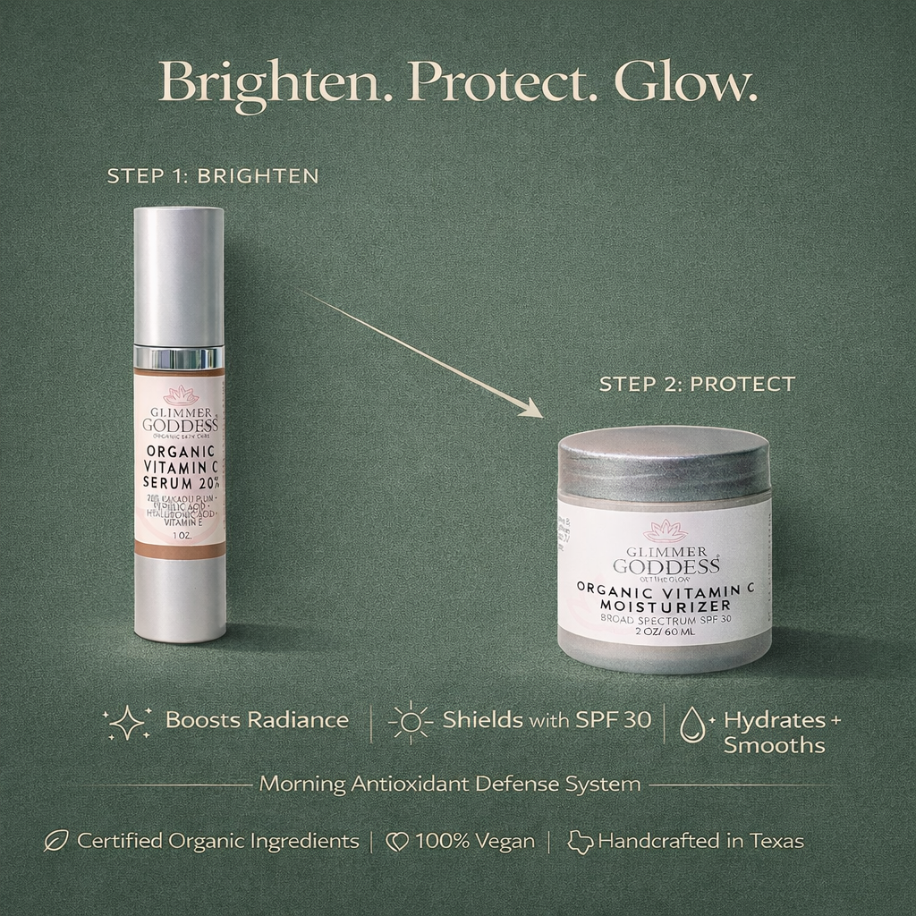 Organic Vitamin C Serum and SPF 30 Moisturizer Duo product display
