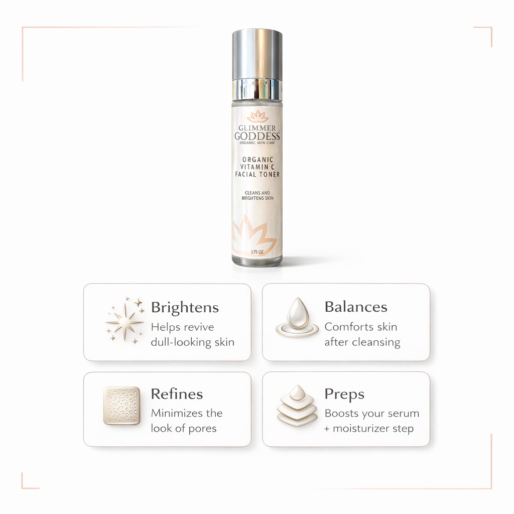 Organic Vitamin C Facial Toner – Pore Tightening & Brightening Astringent