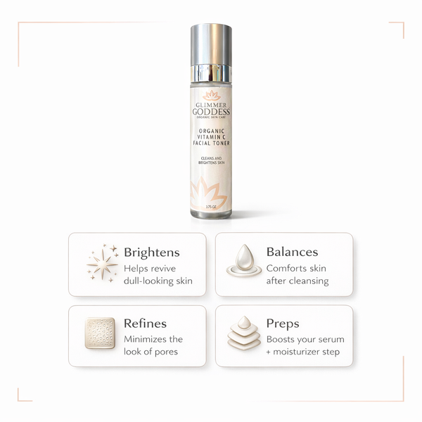 Organic Vitamin C Facial Toner – Pore Tightening & Brightening Astringent