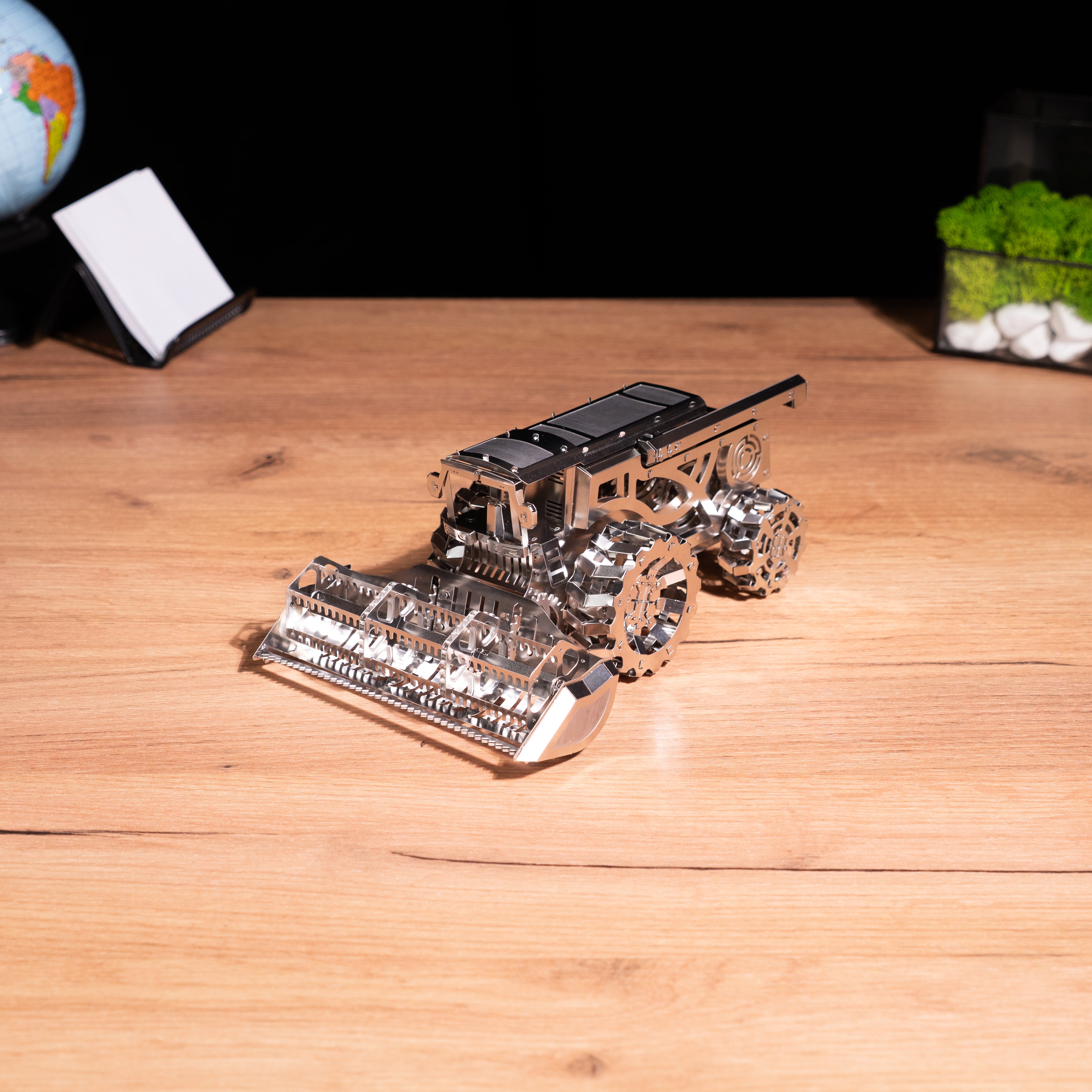 Close-up view of the Voracious Harvester Combine mechanical model