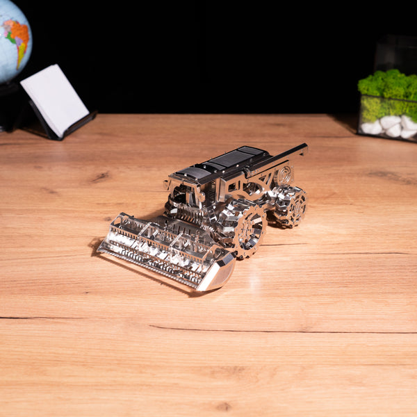 Close-up view of the Voracious Harvester Combine mechanical model