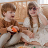 Tiny Land wooden food and rack bundle for kids' pretend play