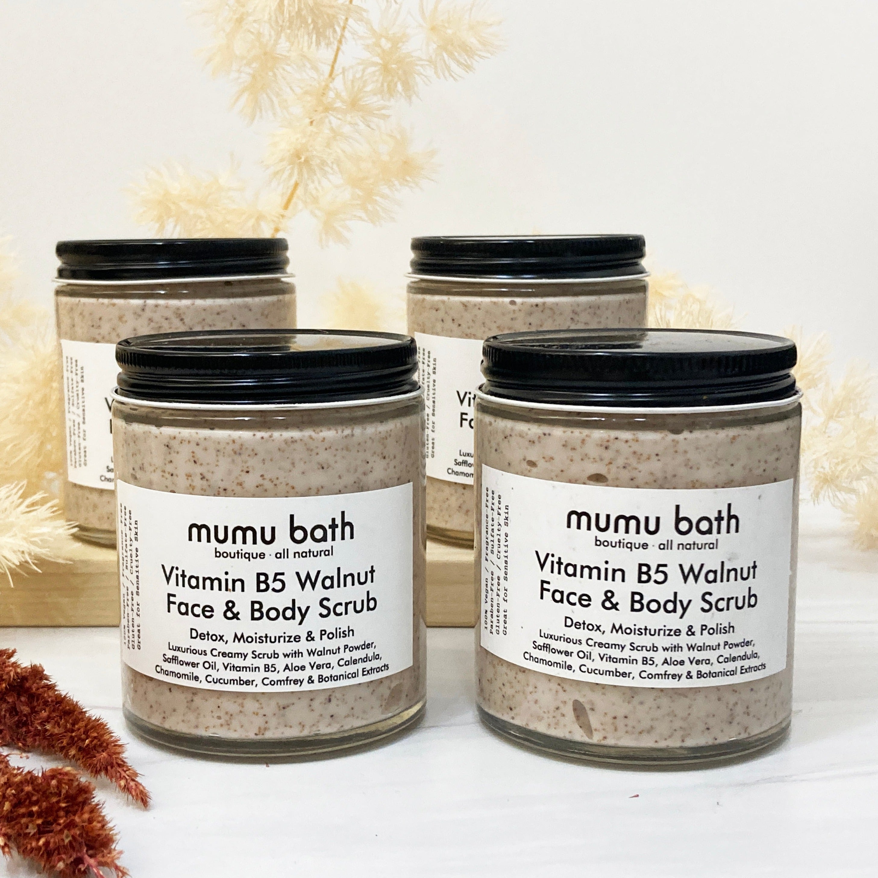 Vitamin B5 Walnut Face & Body Scrub: Revitalize Your Skin and Spirit