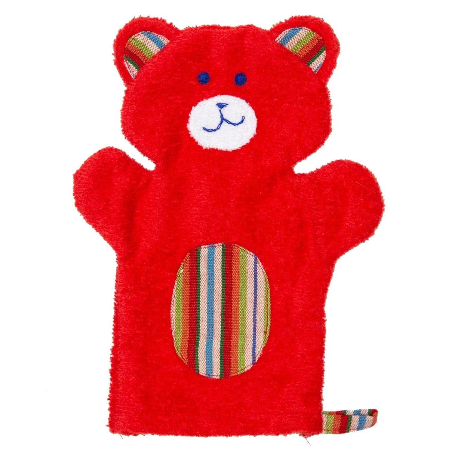 Bear Puppet Washcloth – Fair Trade Cotton Terry Cloth Bath Mitt for Babies