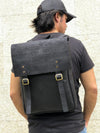Tiradia Out and About Cork Backpack lifestyle shot — lightweight vegan travel and commuter bag