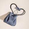 Tiradia Cork Porto jewelry travel pouch open, showing compact interior for rings, earrings and necklaces