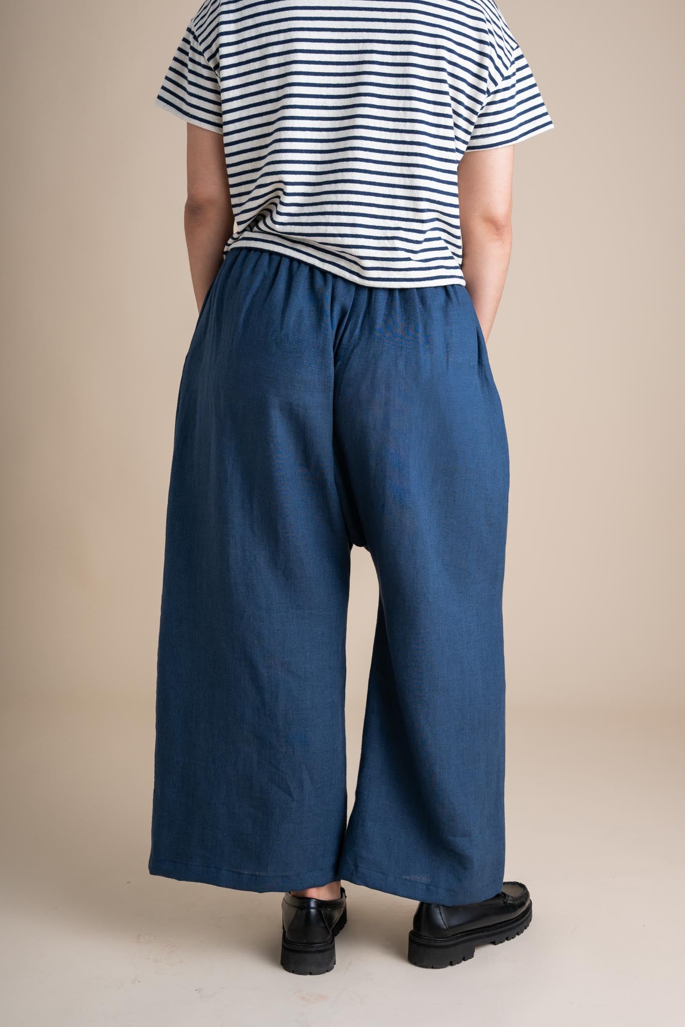 Sustainable Linen Weekend Pants - Comfortable Wide Leg, Gender Neutral, Made in USA