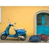 Lifestyle photo of large blue weekender duffel bag used as a travel bag by Smateria