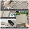 Collage of bedding products with features highlighted, including deep pockets, soft fabric, and additional accessories.