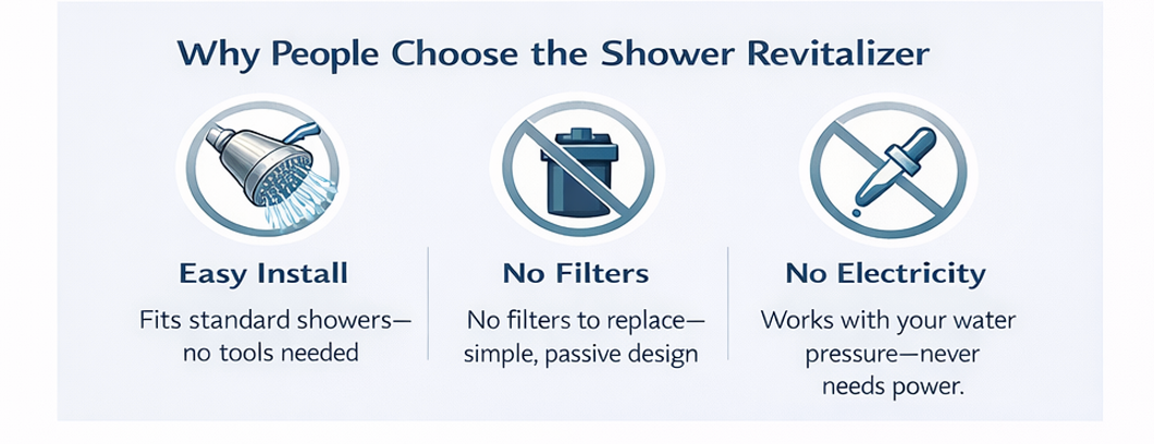 Why choose the Natural Action Shower Revitalizer for softer skin and healthier hair