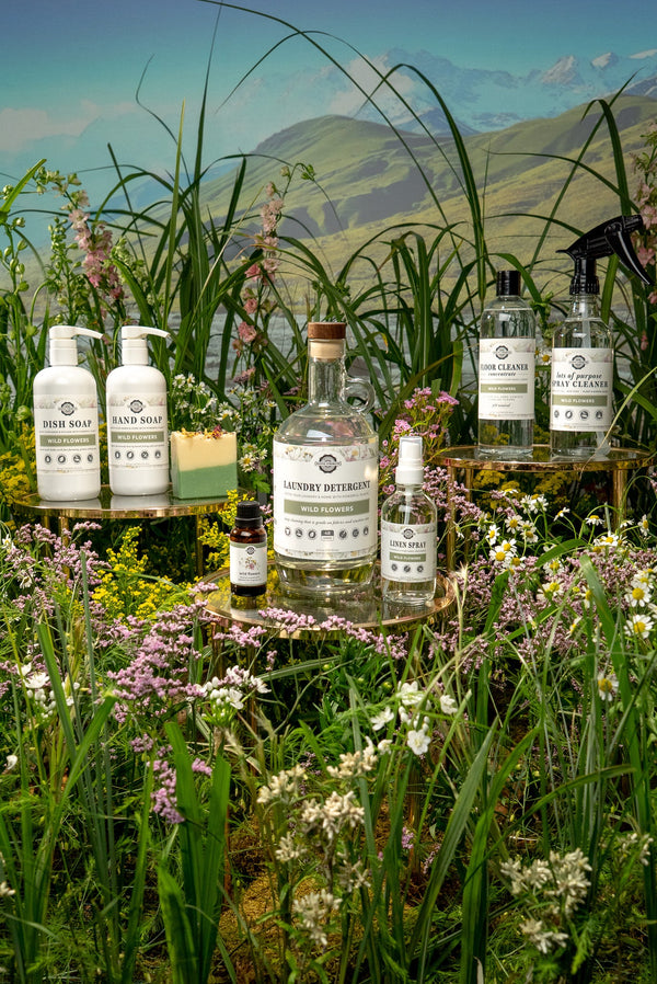 Wild Flowers Floor Cleaner Concentrate — Non-Toxic Plant-Based pH Neutral Floor Cleaner | Safe for Kids, Pets & All Hard Floors | Made in the USA