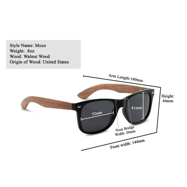 Mozz American Walnut Wooden Sunglasses | Polarized UV Protection