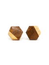 Fair Anita wooden hexagon stud earrings – sustainable and handcrafted in India