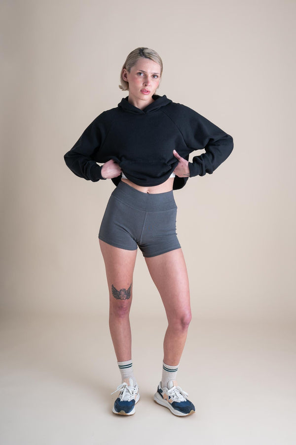 Yoga Shorts in Concrete