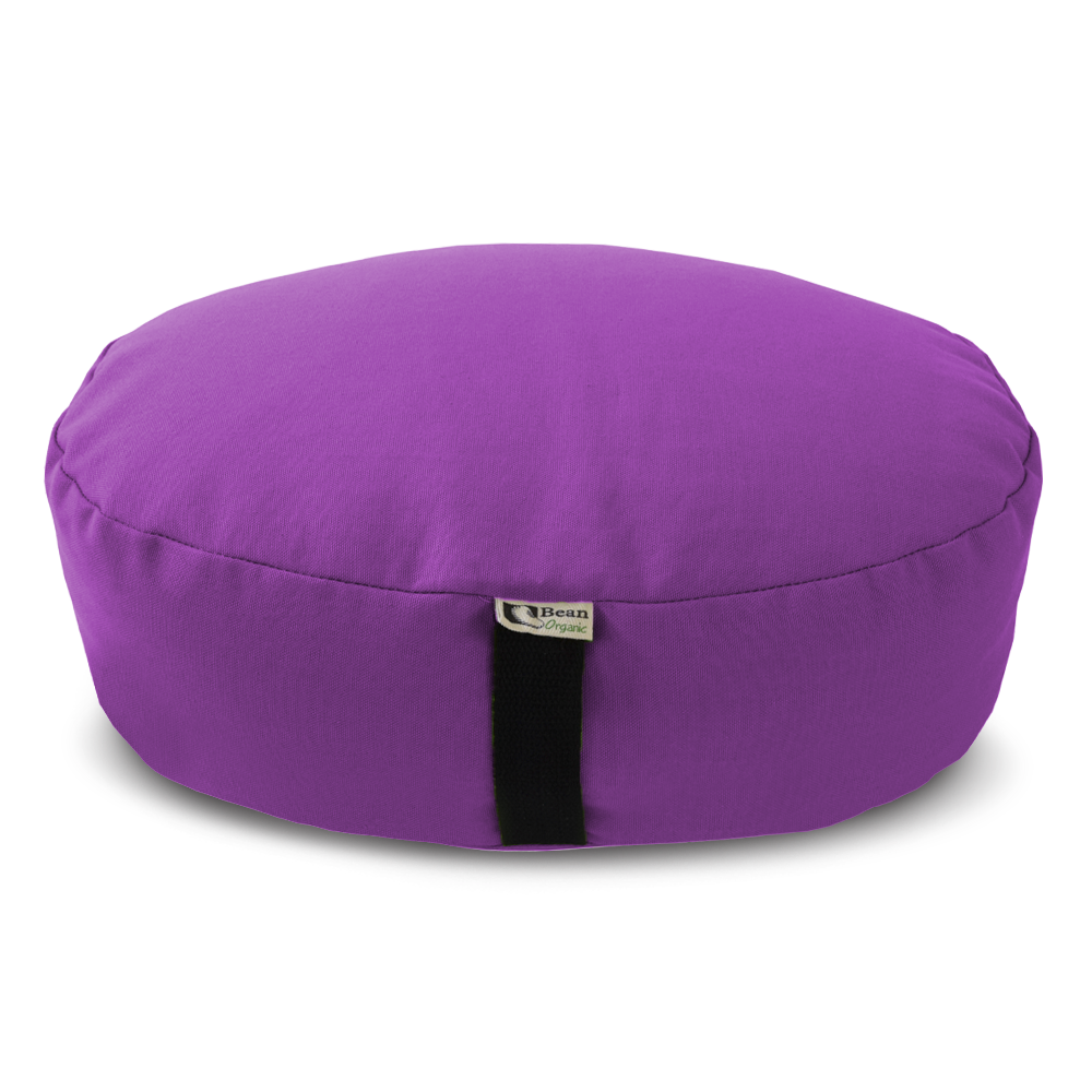 Zafu Meditation Cushion – Organic Buckwheat Hull Filling, Cotton, Made in USA