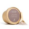 Desesh mineral powder face mask in compostable plastic-free packaging with bamboo spoon and brightening clay blend powder shown