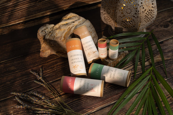 Desesh eco-friendly natural lip balm in compostable packaging – clean ingredients, paraben-free and cruelty-free