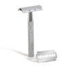 Desesh metal safety razor in silver stainless steel – zero waste, plastic-free shaving razor