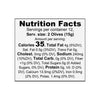 Ingredient and nutrition label on Liokareas Organic Kalamata Pitted Olives 13oz jar