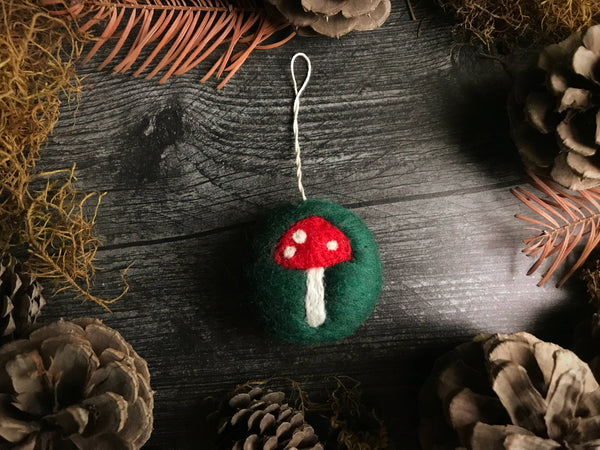 Felted Wool Round Ornament