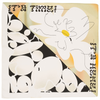 Above furoshiki gift wrap in 28-inch cotton and mulberry silk with original springtime artwork by Essery Waller, laid flat