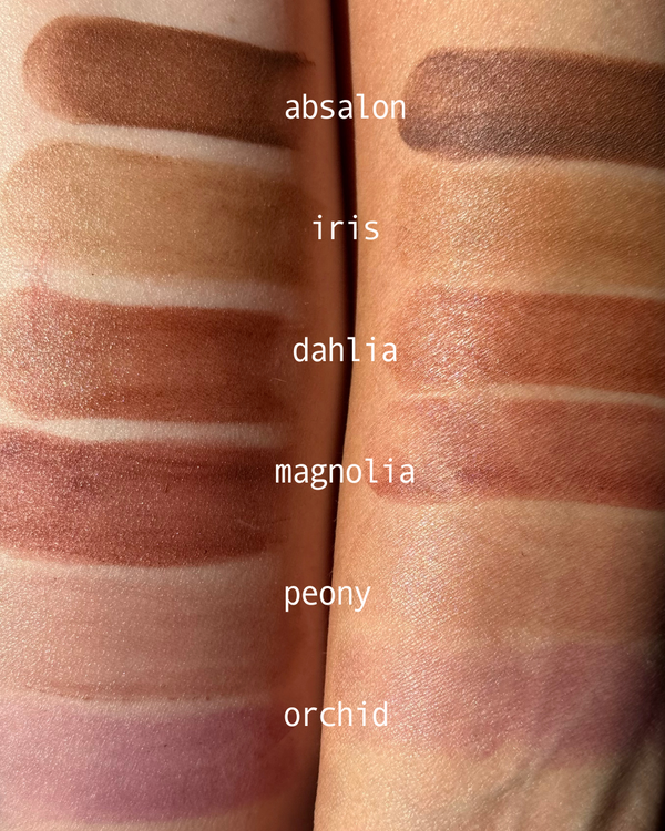 Absalon shade tallow lip and cheek tint pan — warm earthy tone with natural oxide pigments