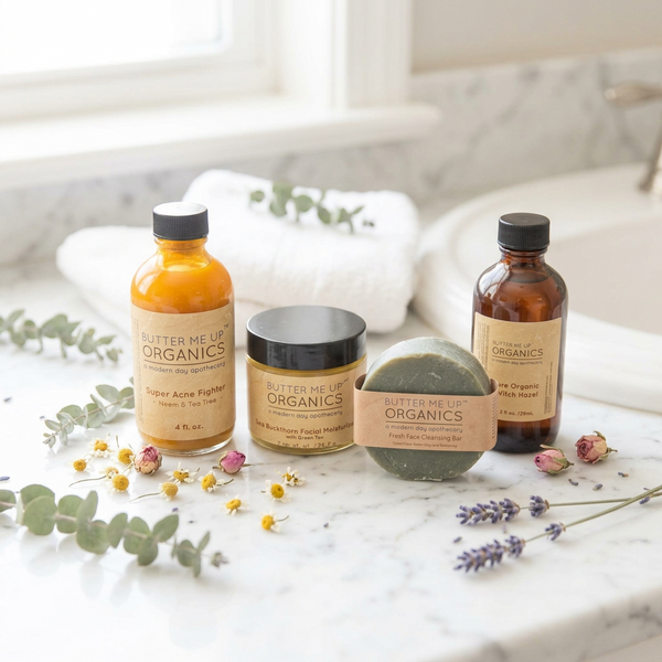 Organic Acne Bundle – Clear Skin Regimen by Butter Me Up Organics