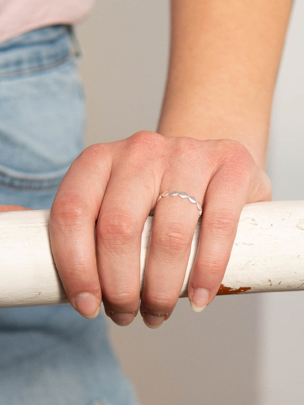 Fair Anita affordable fair trade silver dot ring – nickel-free stackable band