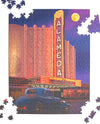 Detail of the Alameda Theatre puzzle artwork by Larry Hausen