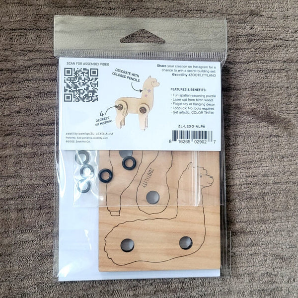 Alpaca 3D Wood Puzzle Toy – DIY STEM Building Kit for Kids