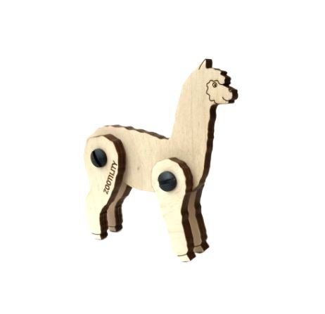 Alpaca 3D Wood Puzzle Toy – DIY STEM Building Kit for Kids