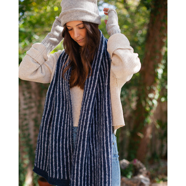 Coastal Stripe Alpaca Scarf