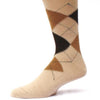 Beige argyle sock on a mannequin leg with 'Beige' text above.