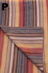Striped fabric with multicolor pattern
