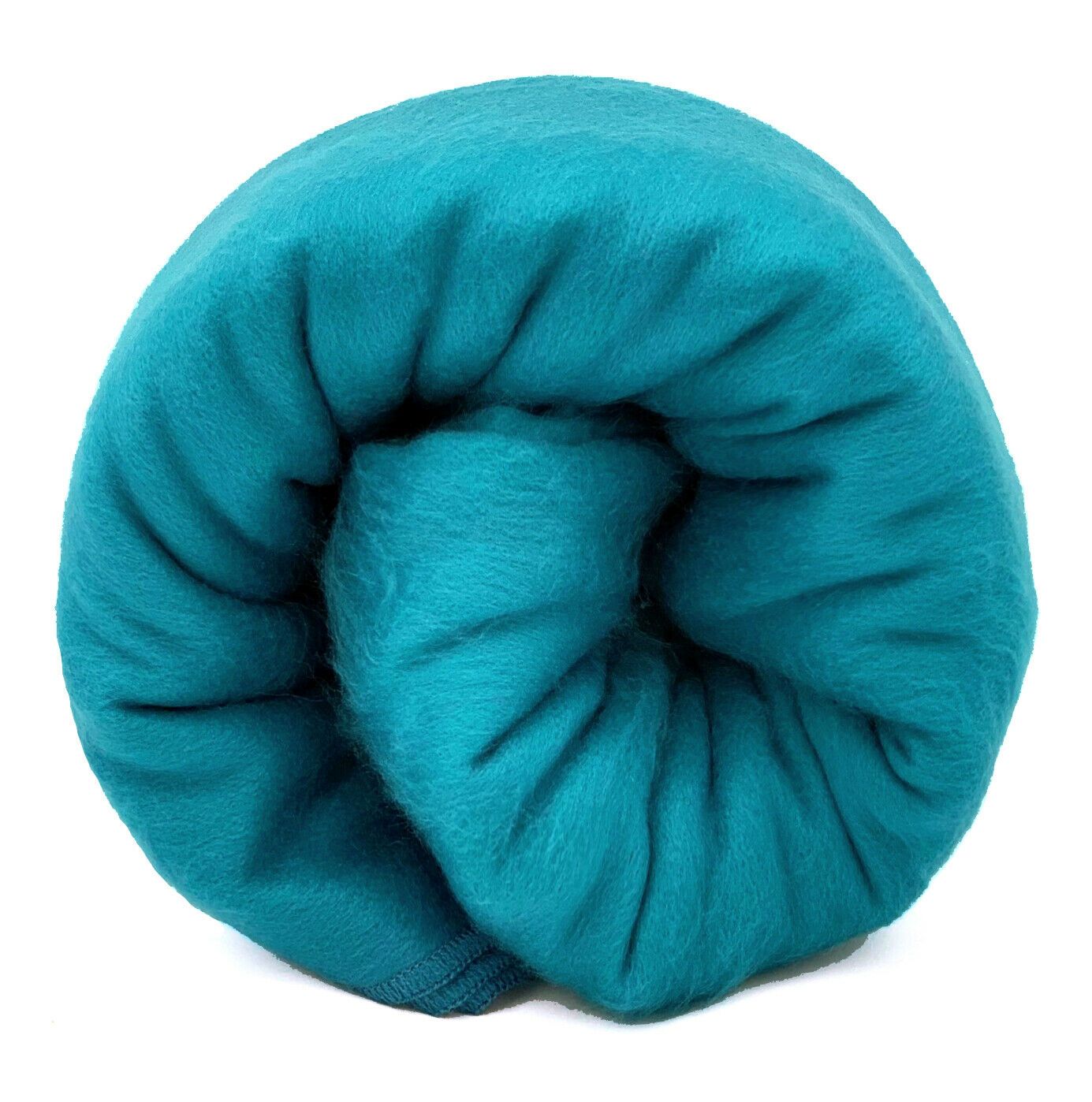 Turquoise scrunchie on a white background