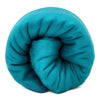 Turquoise scrunchie on a white background