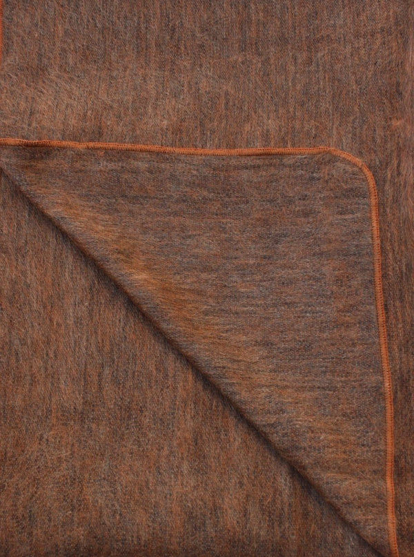 Alpaca bed blanket in Dark Chocolate Brown — warm natural fibre blanket from Ecuador