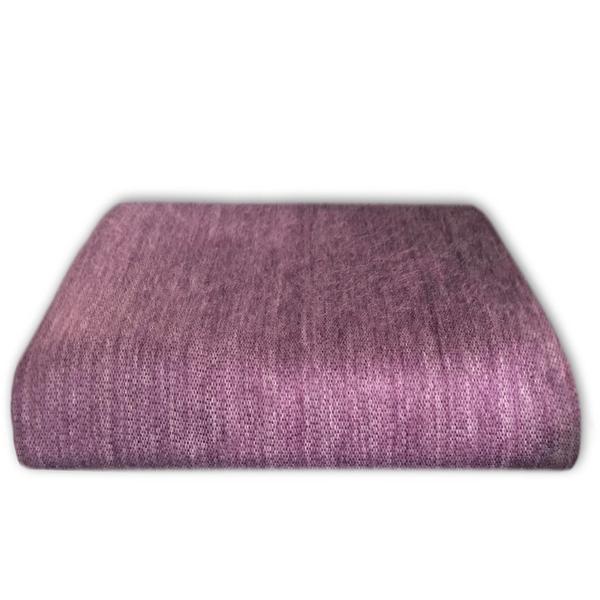 Purple textured fabric swatch on a white background