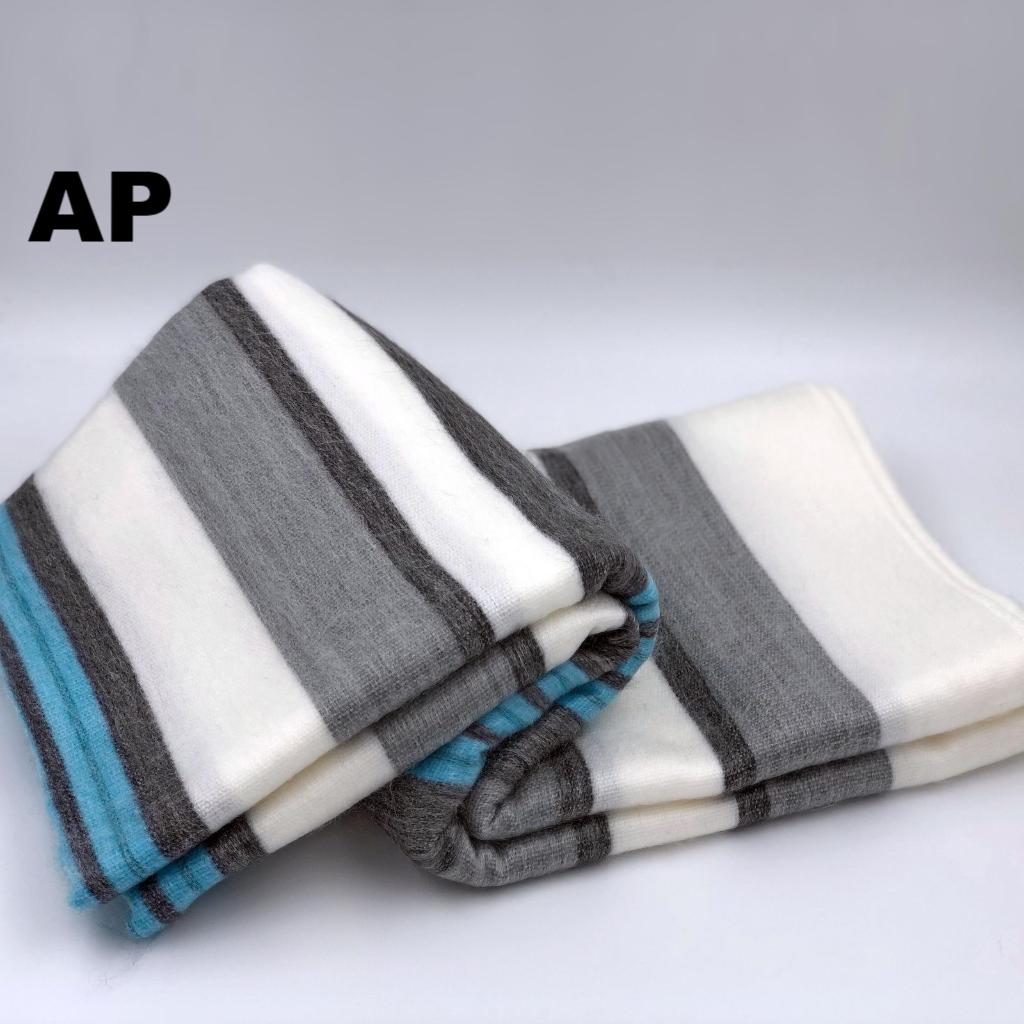 Striped Alpaca Bed Blanket – Soft, Warm & Lightweight | Purely Alpaca