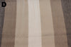 Striped fabric with brown, beige, and white colors