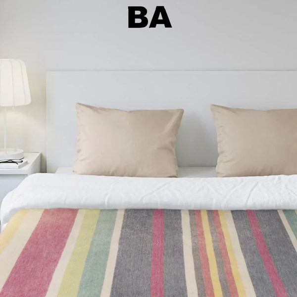 Striped Alpaca Bed Blanket – Soft, Warm & Lightweight | Purely Alpaca
