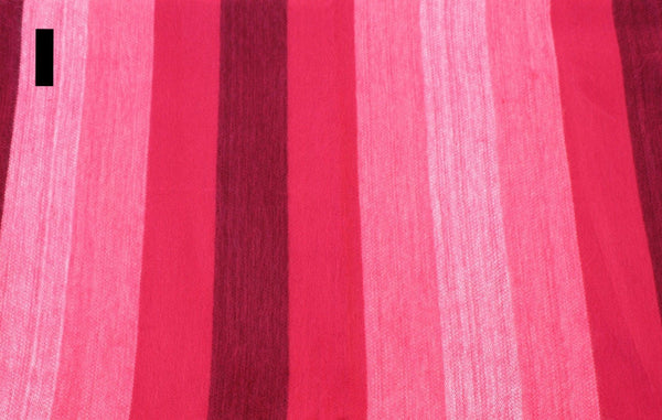Close-up of pink and red striped fabric