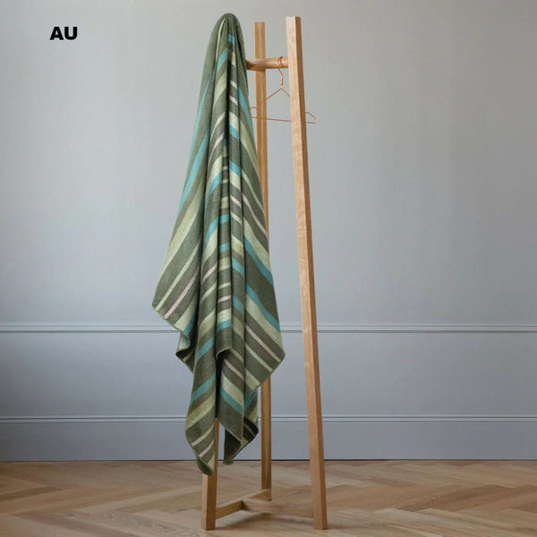 Striped Alpaca Bed Blanket – Soft, Warm & Lightweight | Purely Alpaca