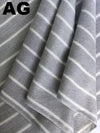 Gray fabric with white stripes and 'AG' logo in the corner