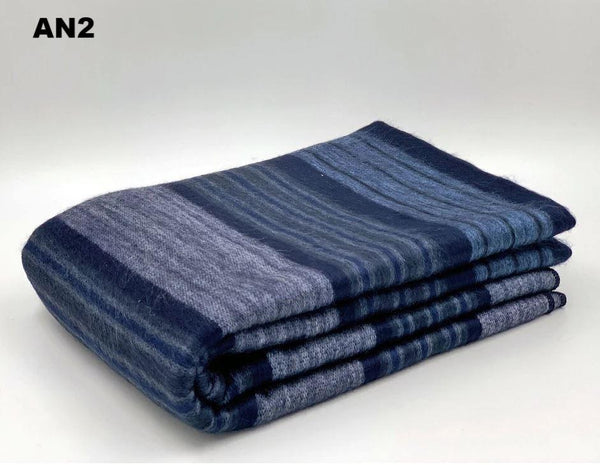 Striped Alpaca Bed Blanket – Soft, Warm & Lightweight | Purely Alpaca