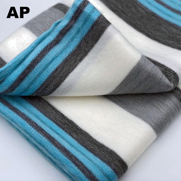 Striped Alpaca Bed Blanket – Soft, Warm & Lightweight | Purely Alpaca